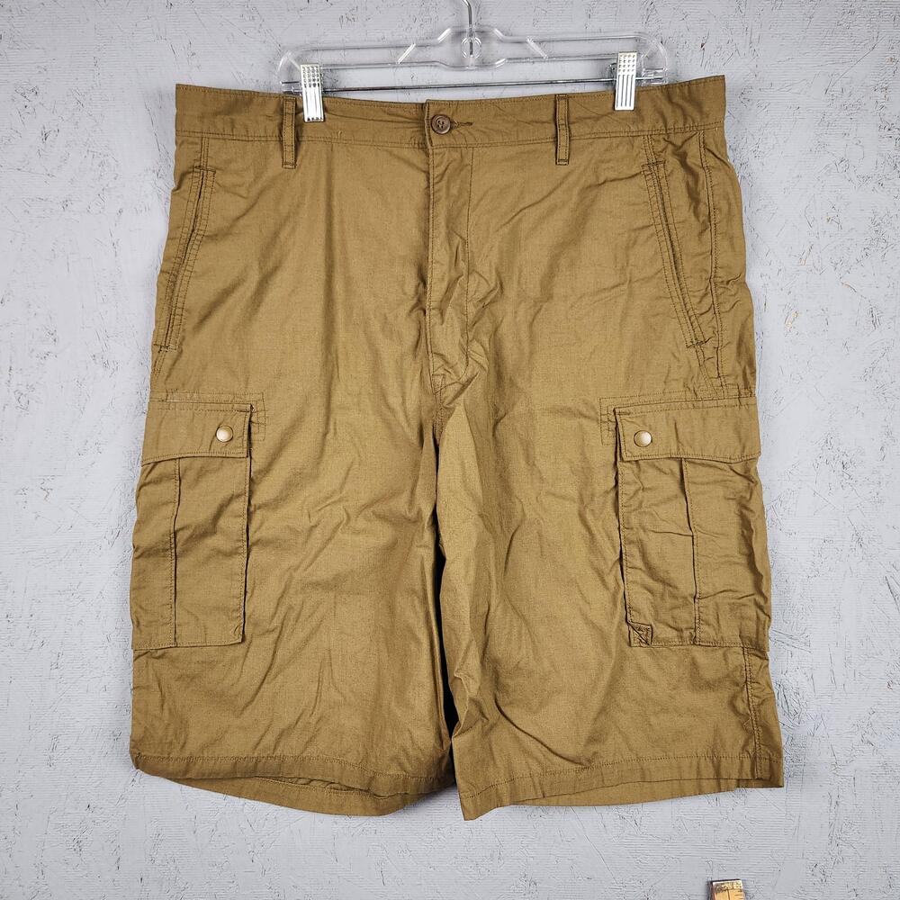 Levis Cargo Shorts Mens 38 Brown Tan Khaki Utility Pockets Lightweight Baggy